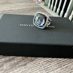 David Yurman Albion Ring
Sterling Silver with Black Orchid&Diamonds, 17mm size 7